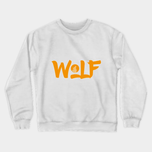 Wolf Word Crewneck Sweatshirt by HozDes